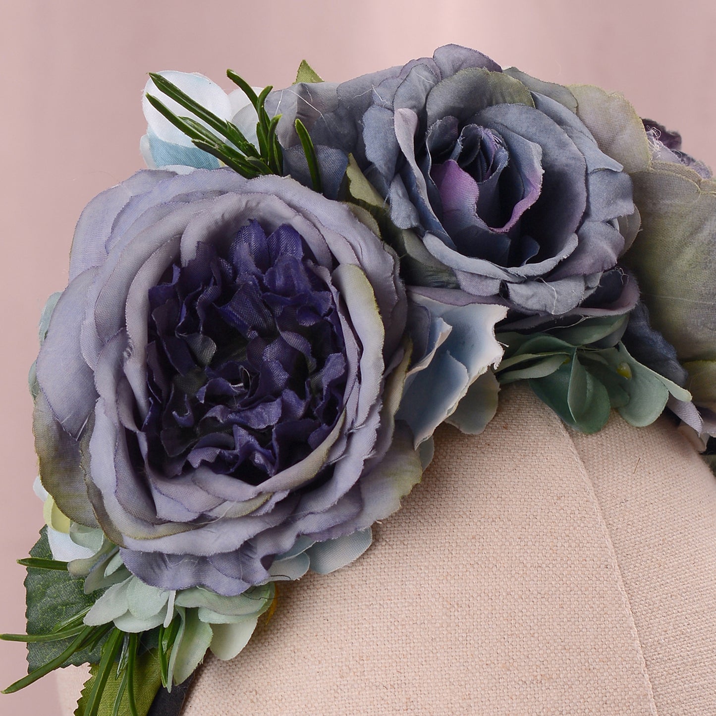 Oceana -  Flower Crown Headpiece in Blue