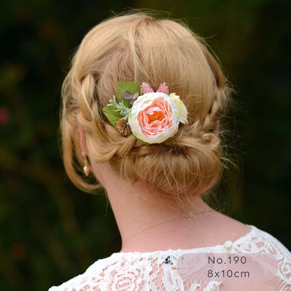 Blush Pink Rose Flower Hair Clip