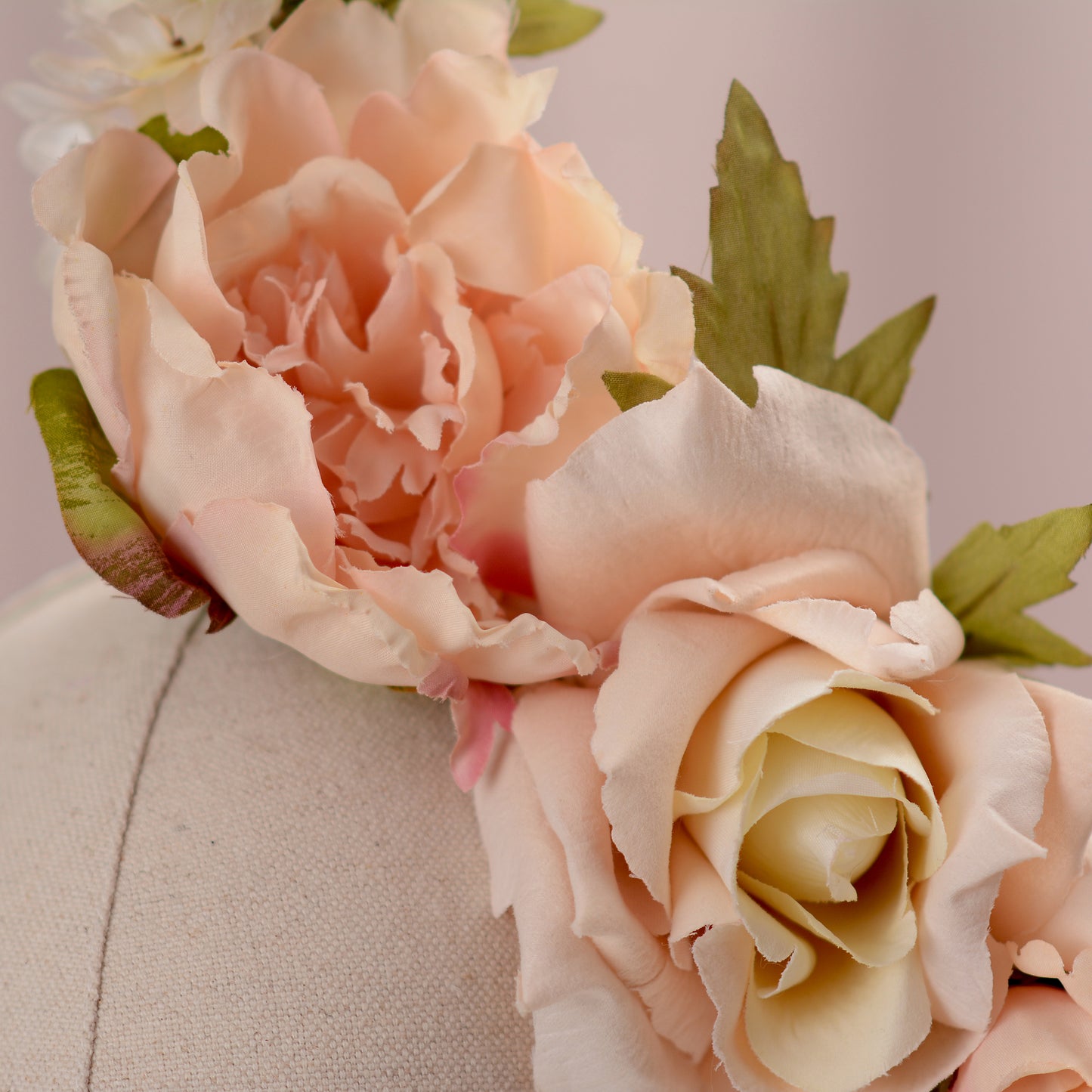 Floating Flower Headpiece in Blush Pink Peony and Roses