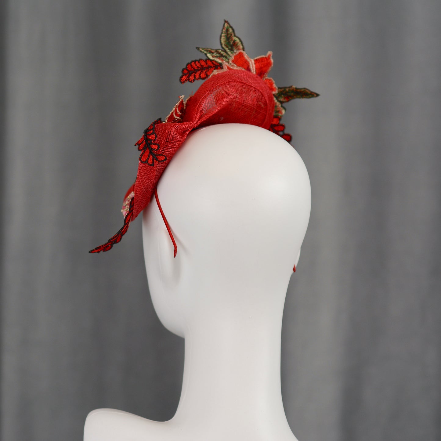 Red Beaded Lace Percher
