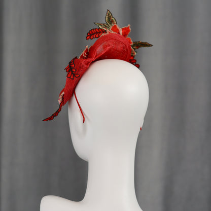 Red Beaded Lace Percher