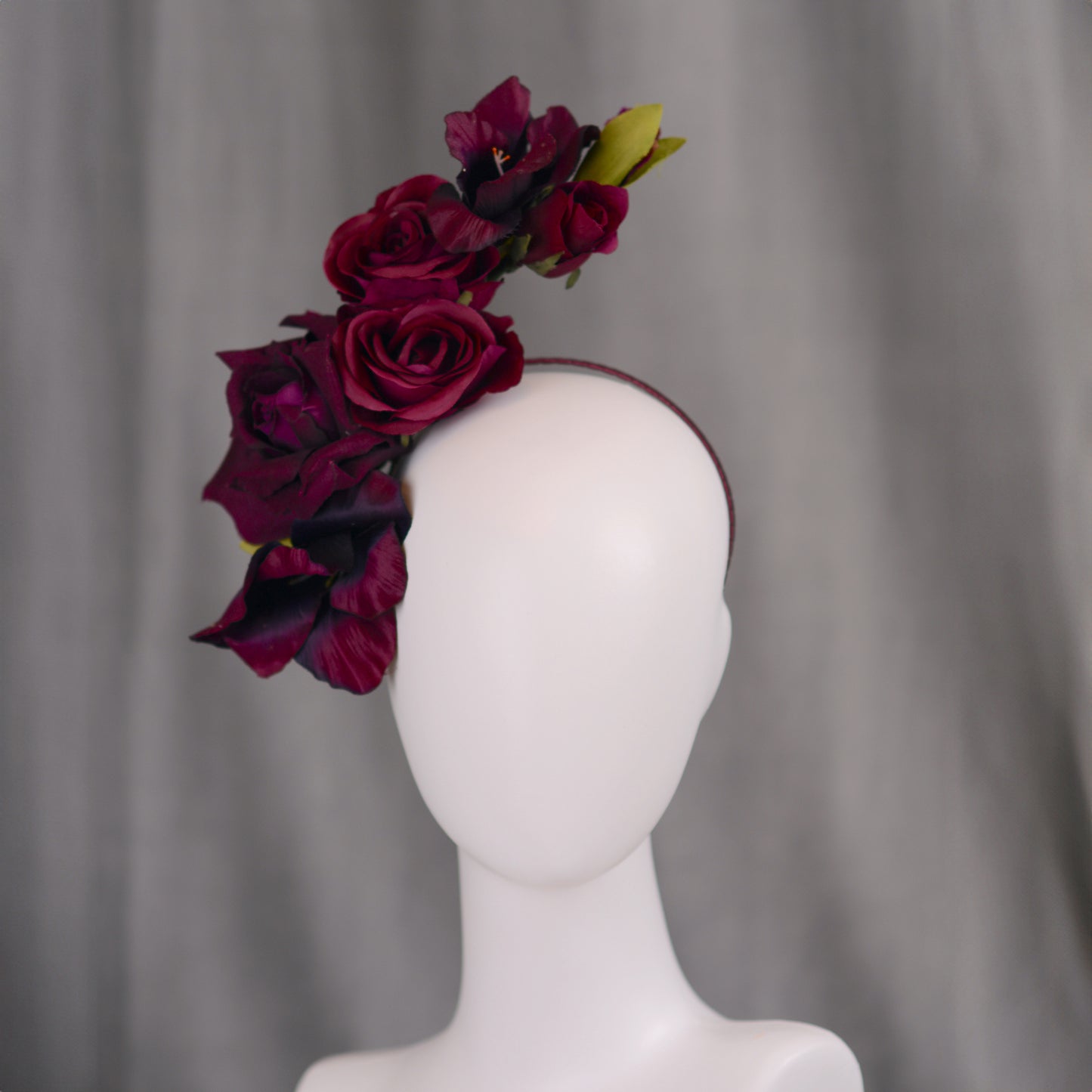 Sculptural Floating Plum Flower Headpiece