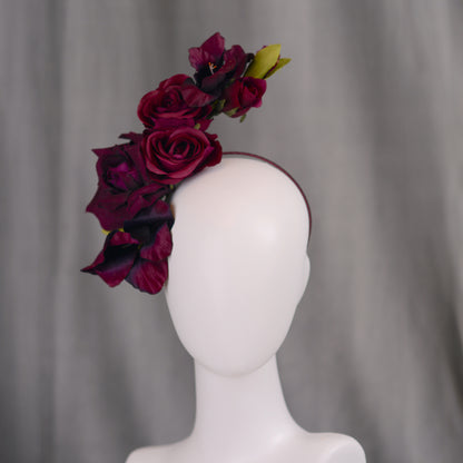 Sculptural Floating Plum Flower Headpiece
