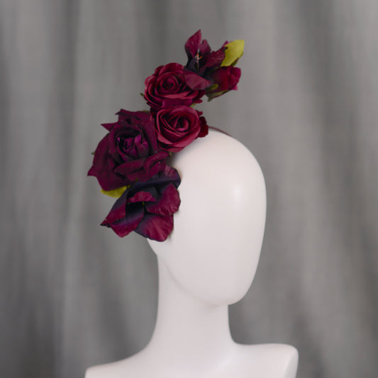 Sculptural Floating Plum Flower Headpiece