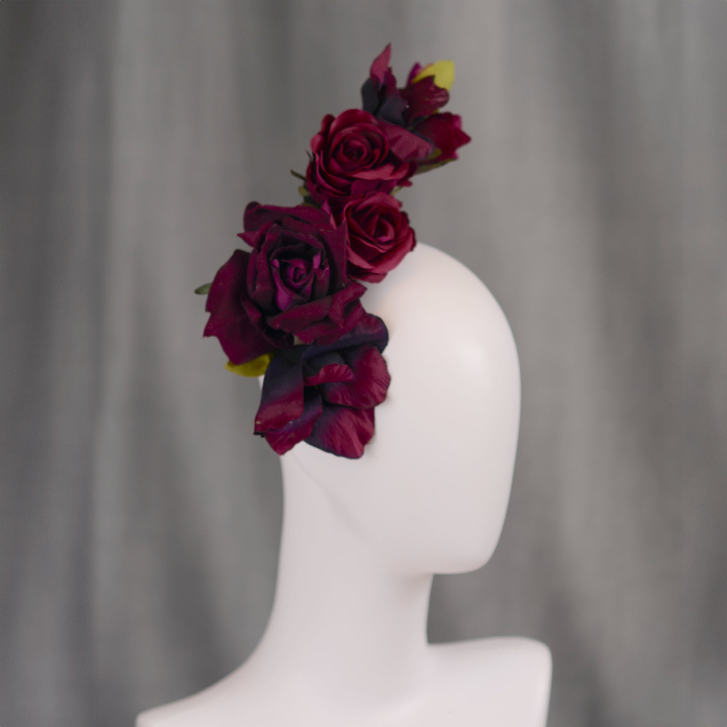 Sculptural Floating Plum Flower Headpiece
