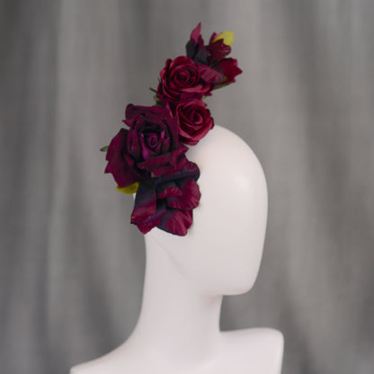 Sculptural Floating Plum Flower Headpiece