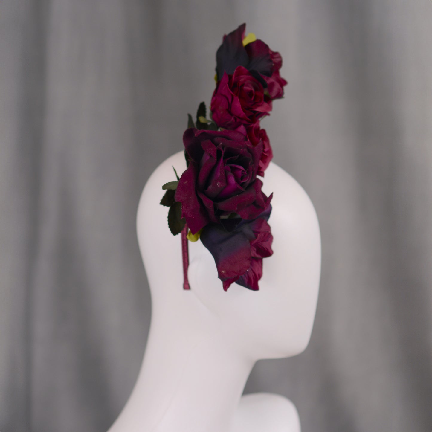 Sculptural Floating Plum Flower Headpiece