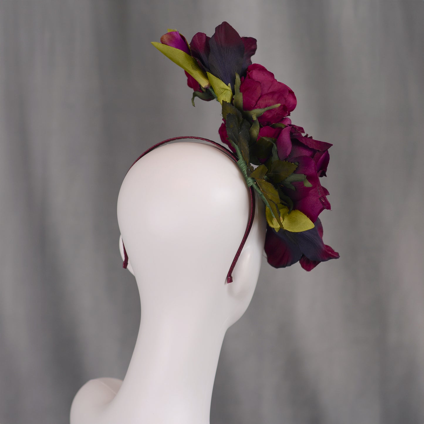 Sculptural Floating Plum Flower Headpiece