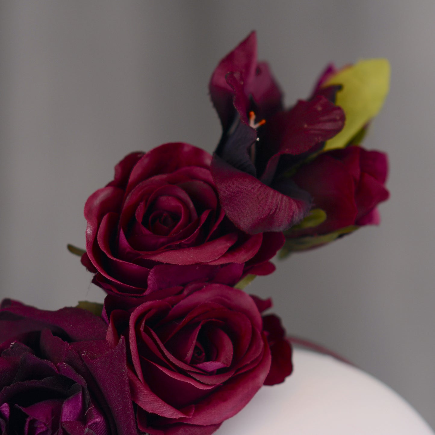 Sculptural Floating Plum Flower Headpiece