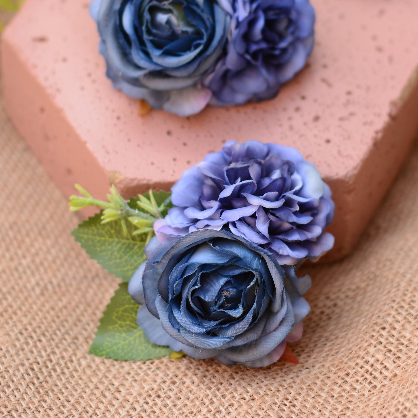 Blue Rose Hair Clip