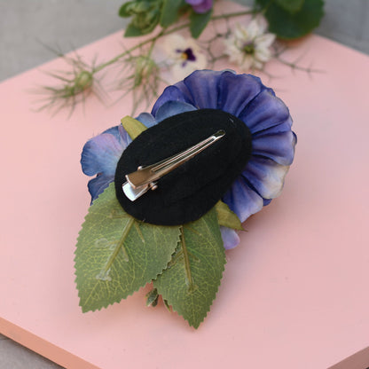 Blue Rose Hair Clip