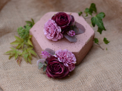 Deep Purple Flower Hair Clip No.205