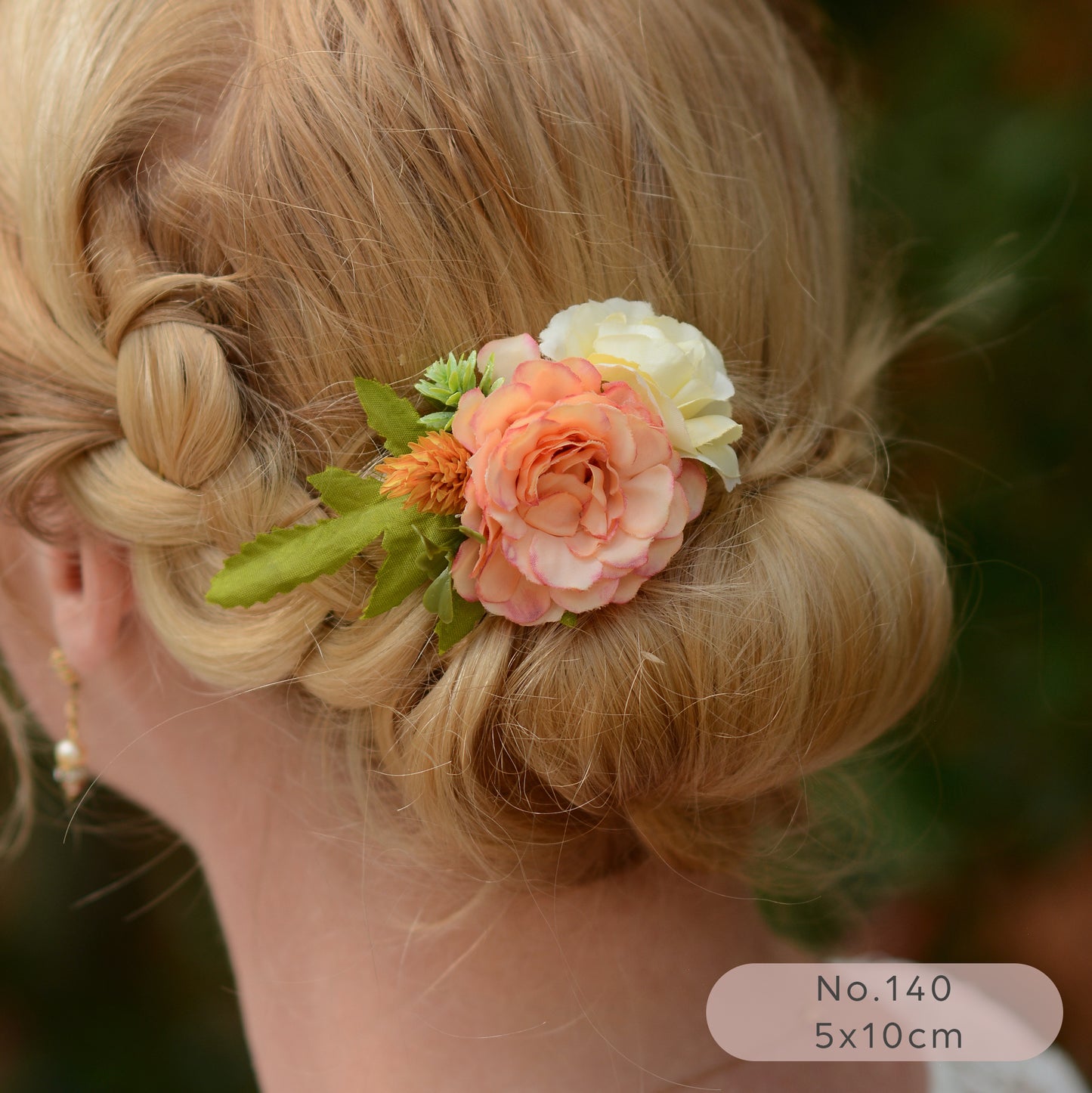 Flower Hair Clip in Blush Pink and Butter Yellow