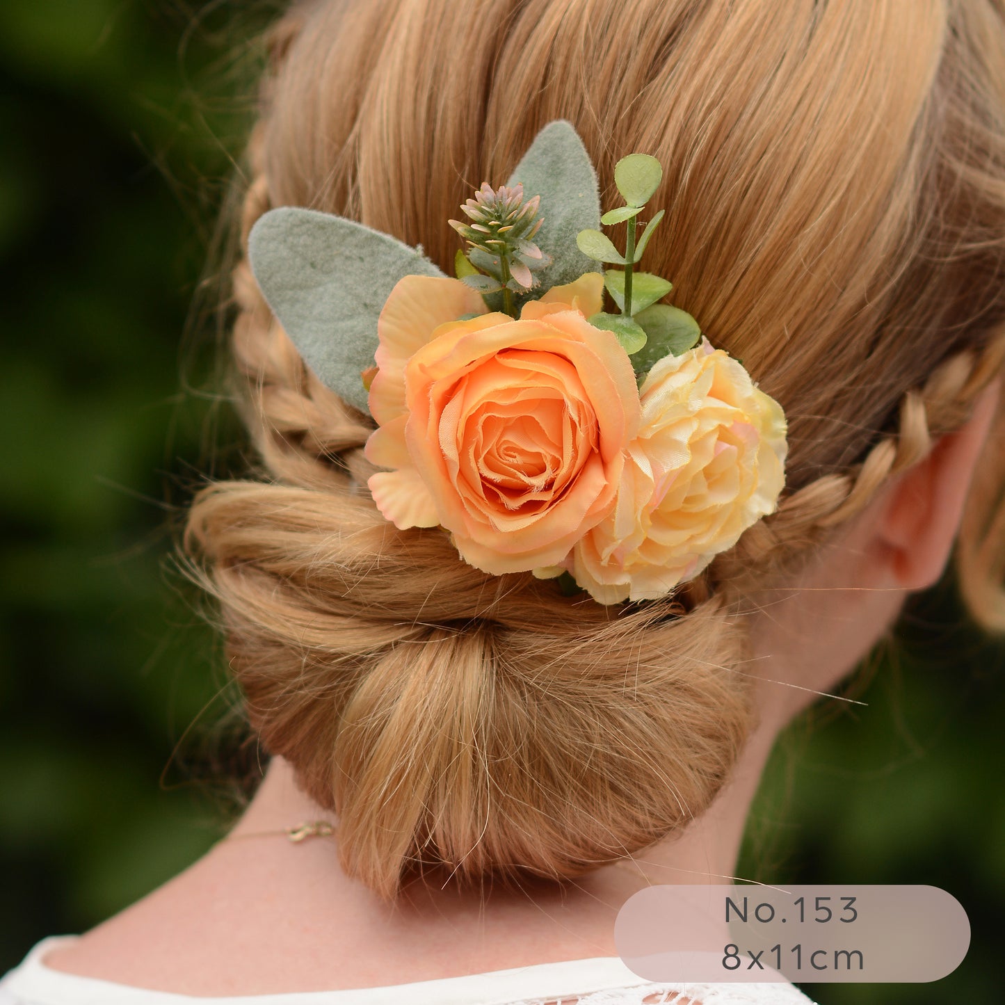 Flower Hair Clip in Blush Pink and Butter Yellow