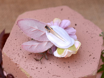 Flower Hair Clip in Lavender, Mauve and Purple