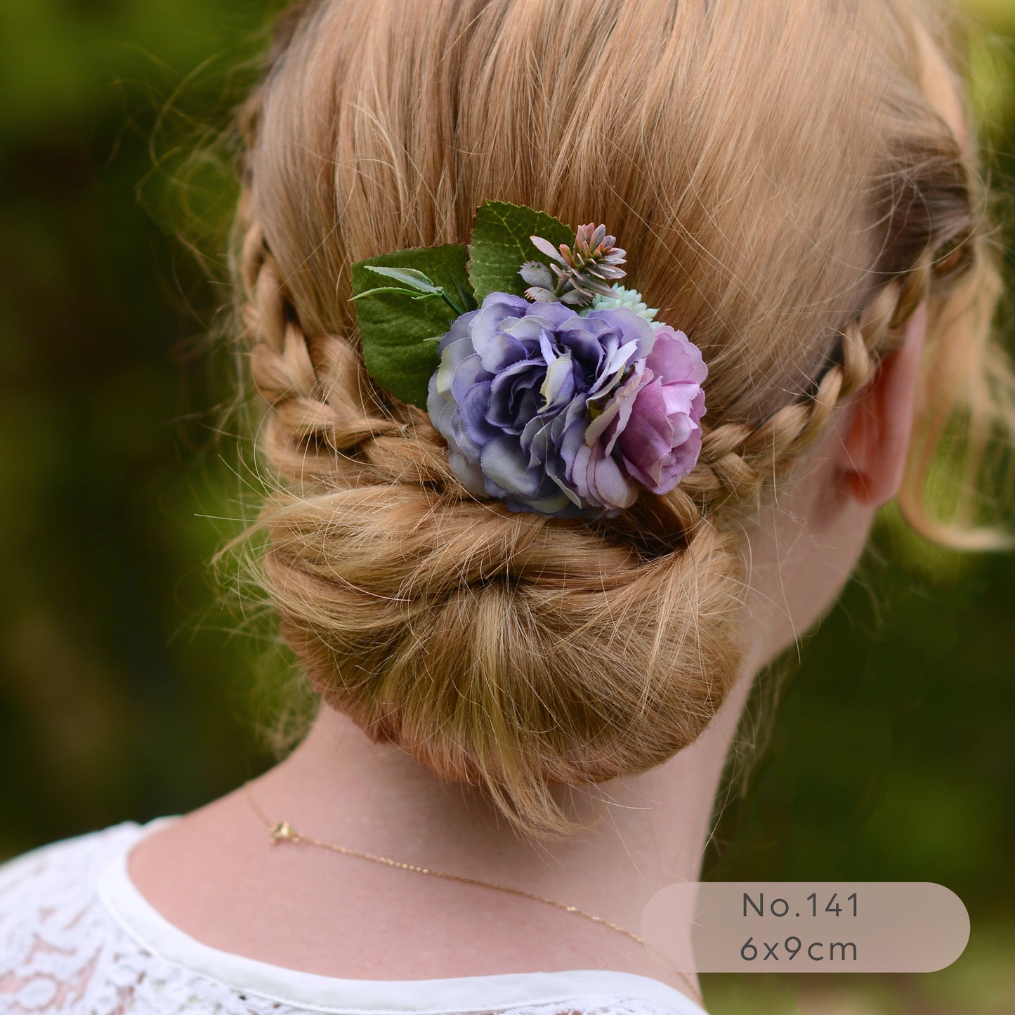 Flower Hair Clip in Lavender, Mauve and Purple