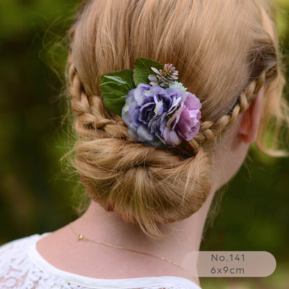 Flower Hair Clip in Lavender, Mauve and Purple