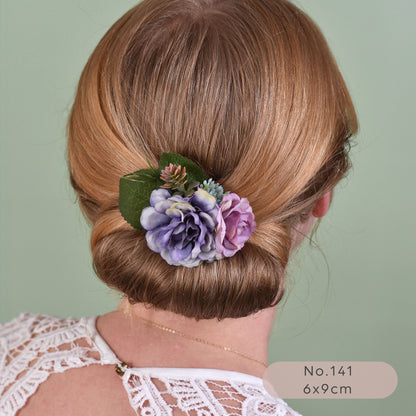 Flower Hair Clip in Lavender, Mauve and Purple