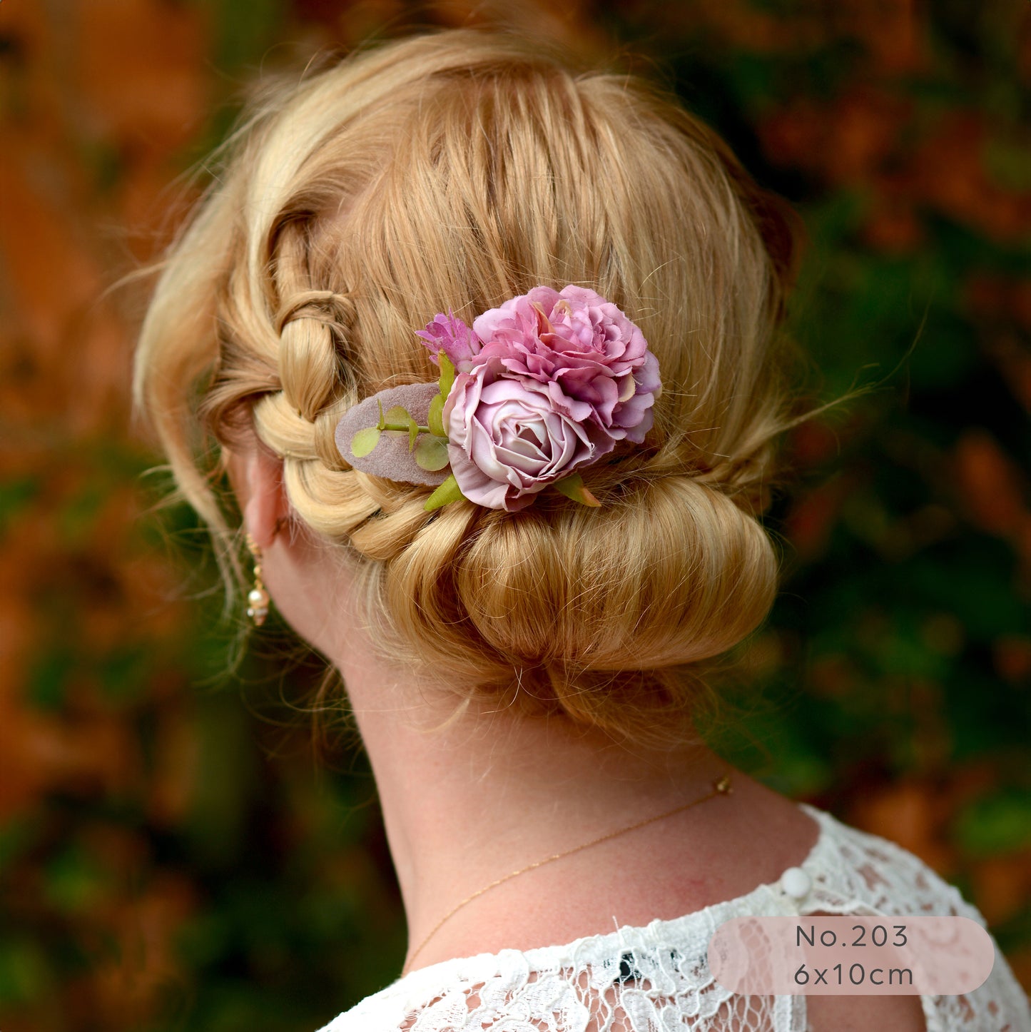 Flower Hair Clip in Lavender, Mauve and Purple