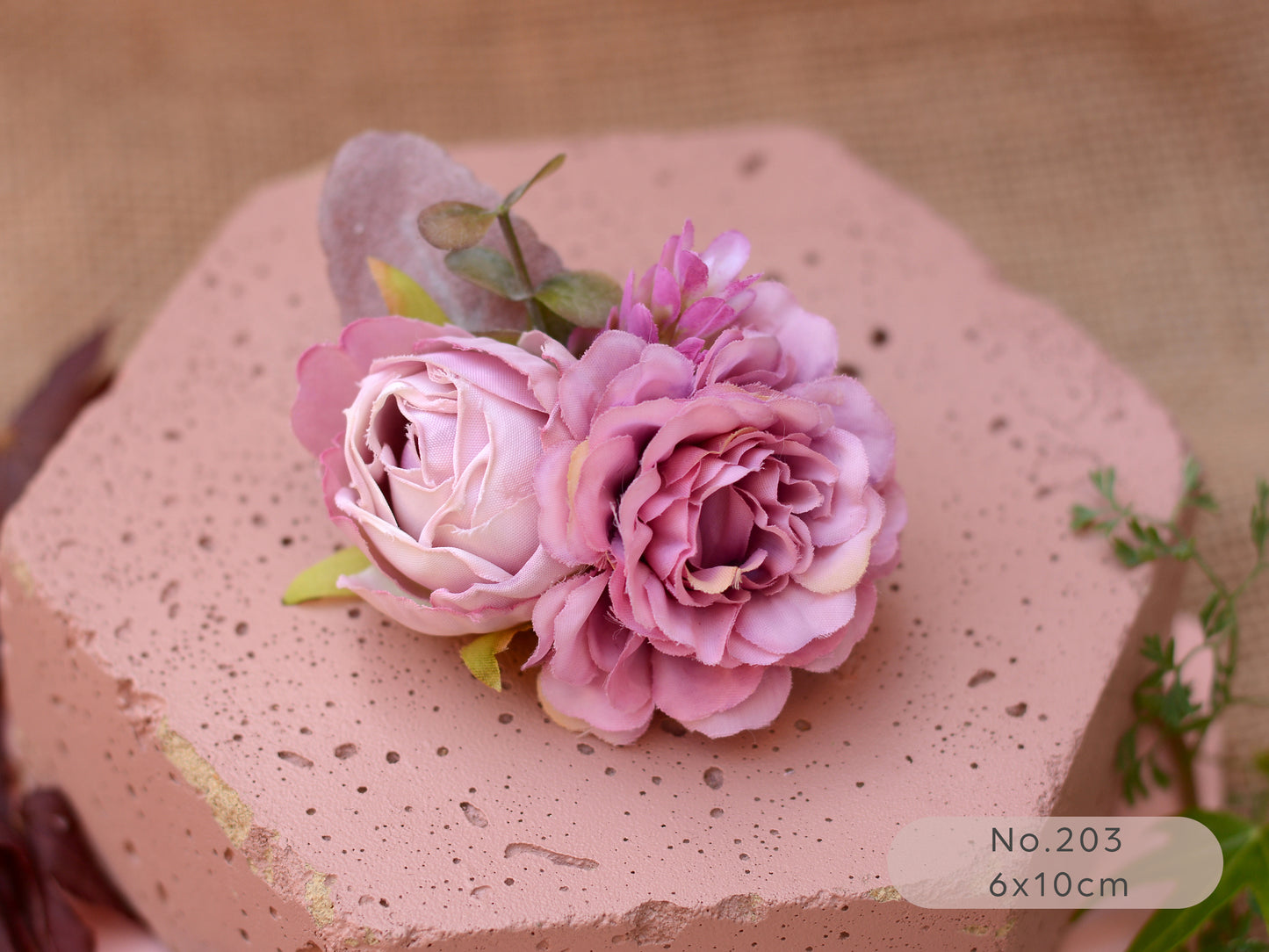 Flower Hair Clip in Lavender, Mauve and Purple