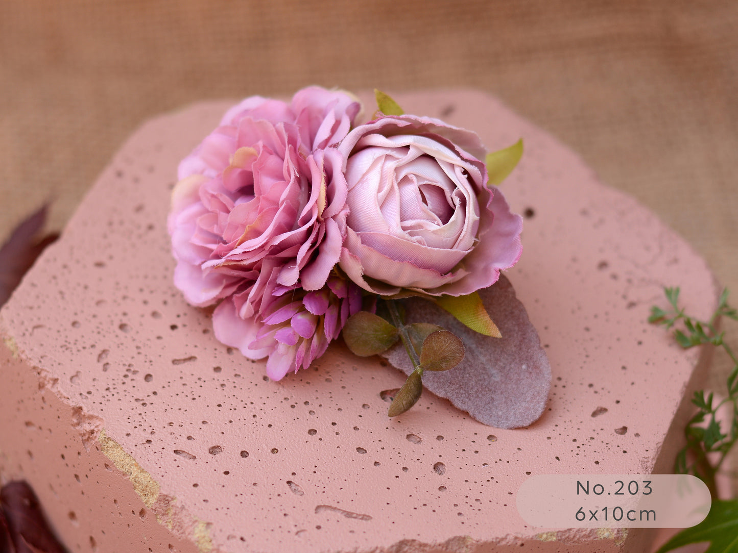 Flower Hair Clip in Lavender, Mauve and Purple