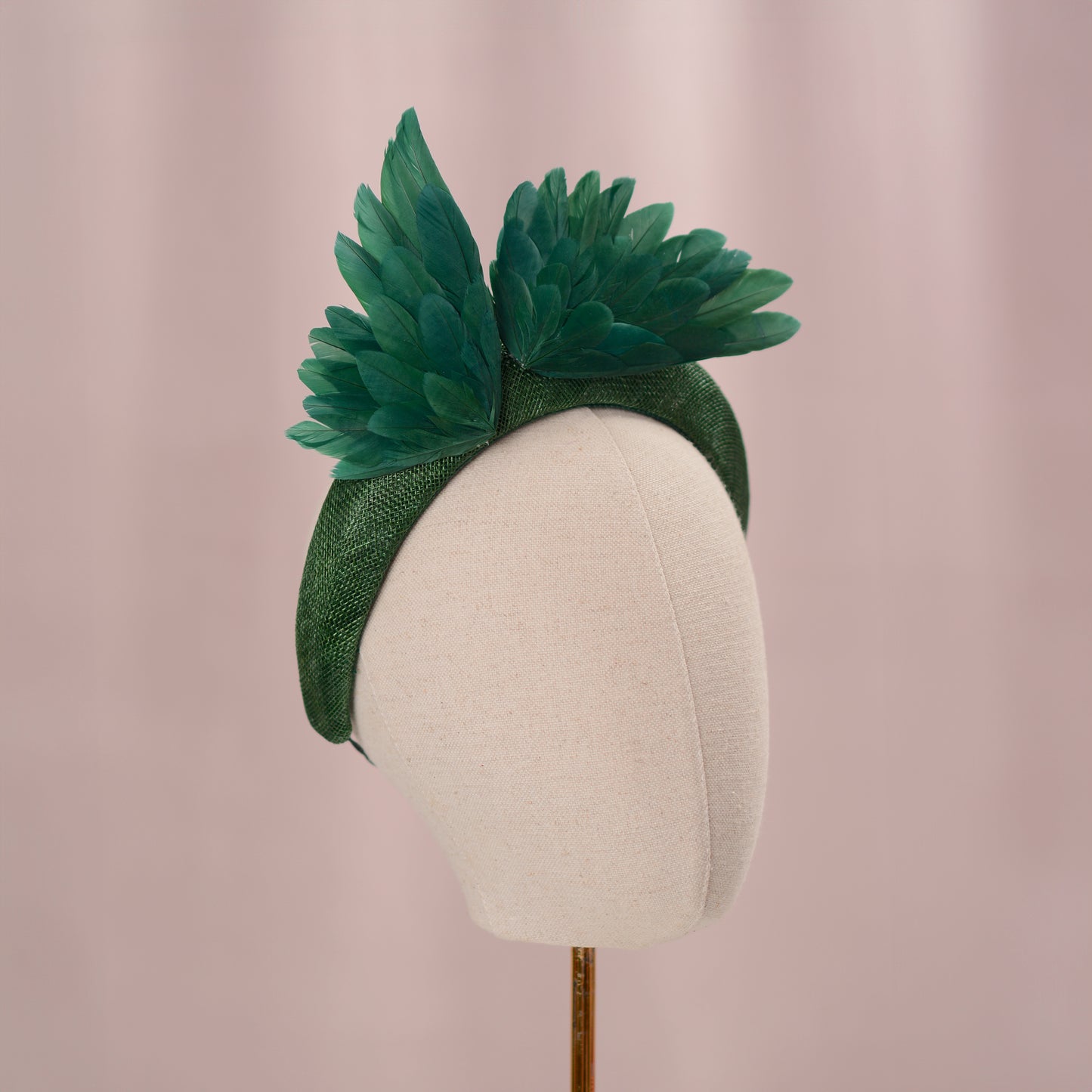 Bird Wing Green Halo Bandeau Fascinator Headband