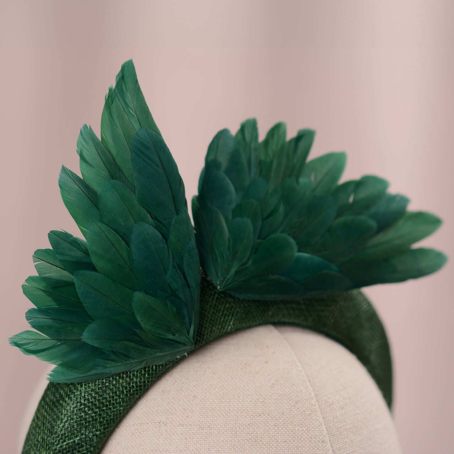 Bird Wing Green Halo Bandeau Fascinator Headband