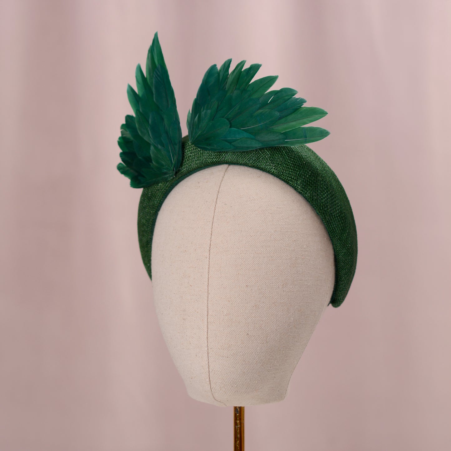 Bird Wing Green Halo Bandeau Fascinator Headband