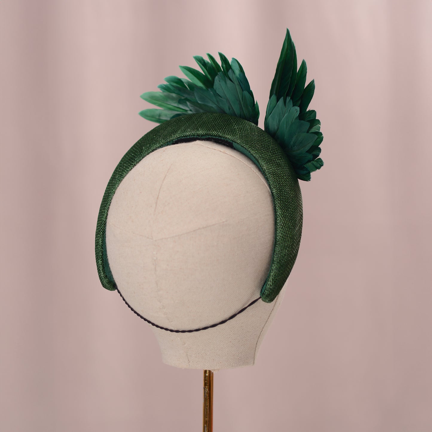 Bird Wing Green Halo Bandeau Fascinator Headband
