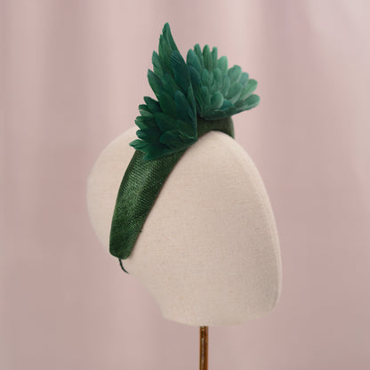 Bird Wing Green Halo Bandeau Fascinator Headband