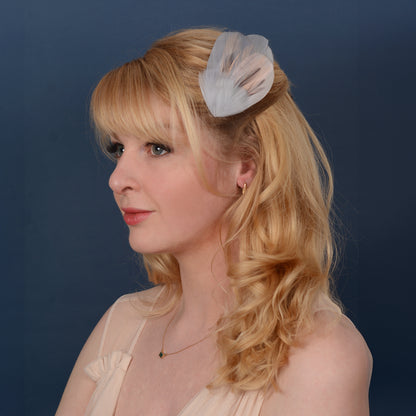 Feather Hair Clip in Grey and Blush Pink No.28