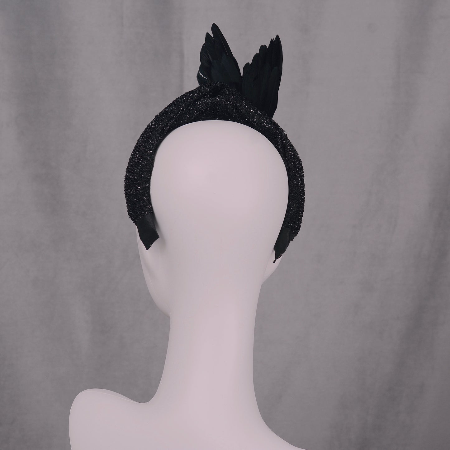 Hex - Black Bird Wing Turban Headband