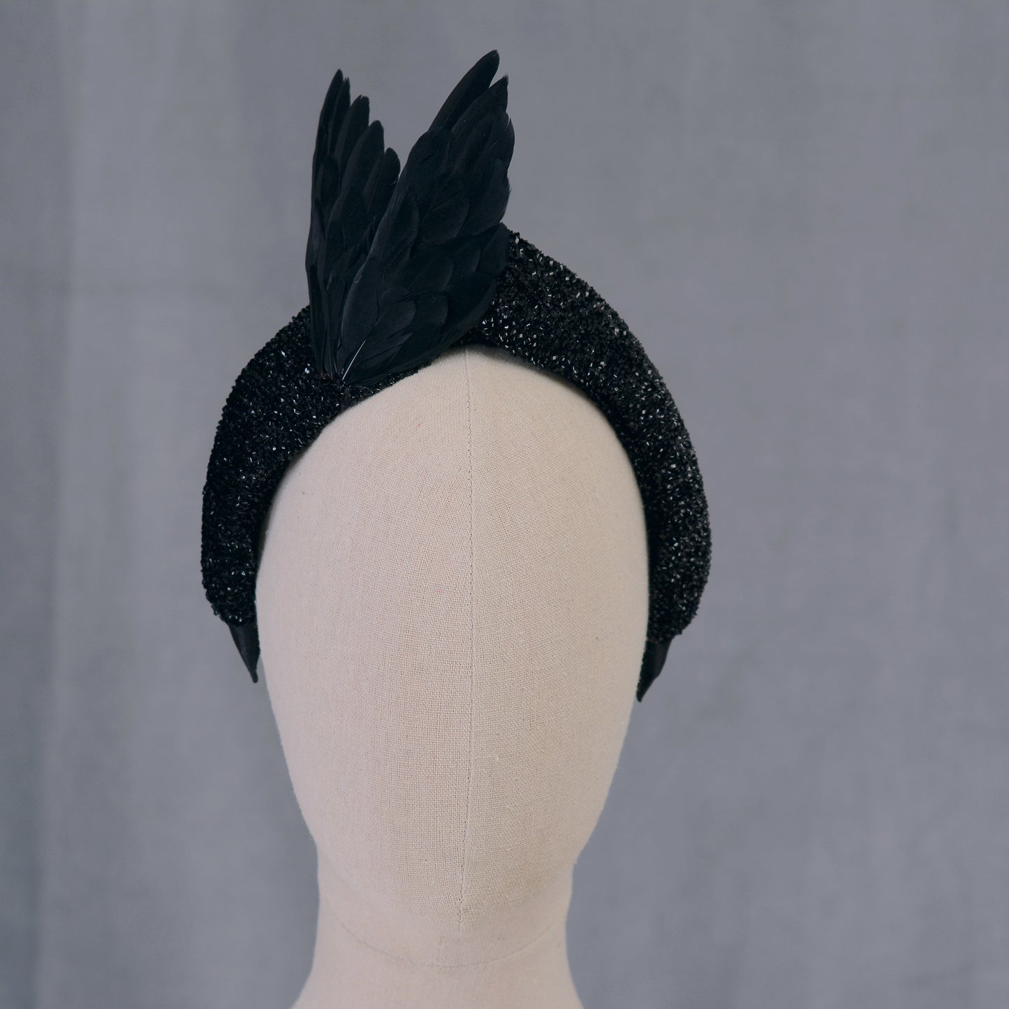Hex - Black Bird Wing Turban Headband