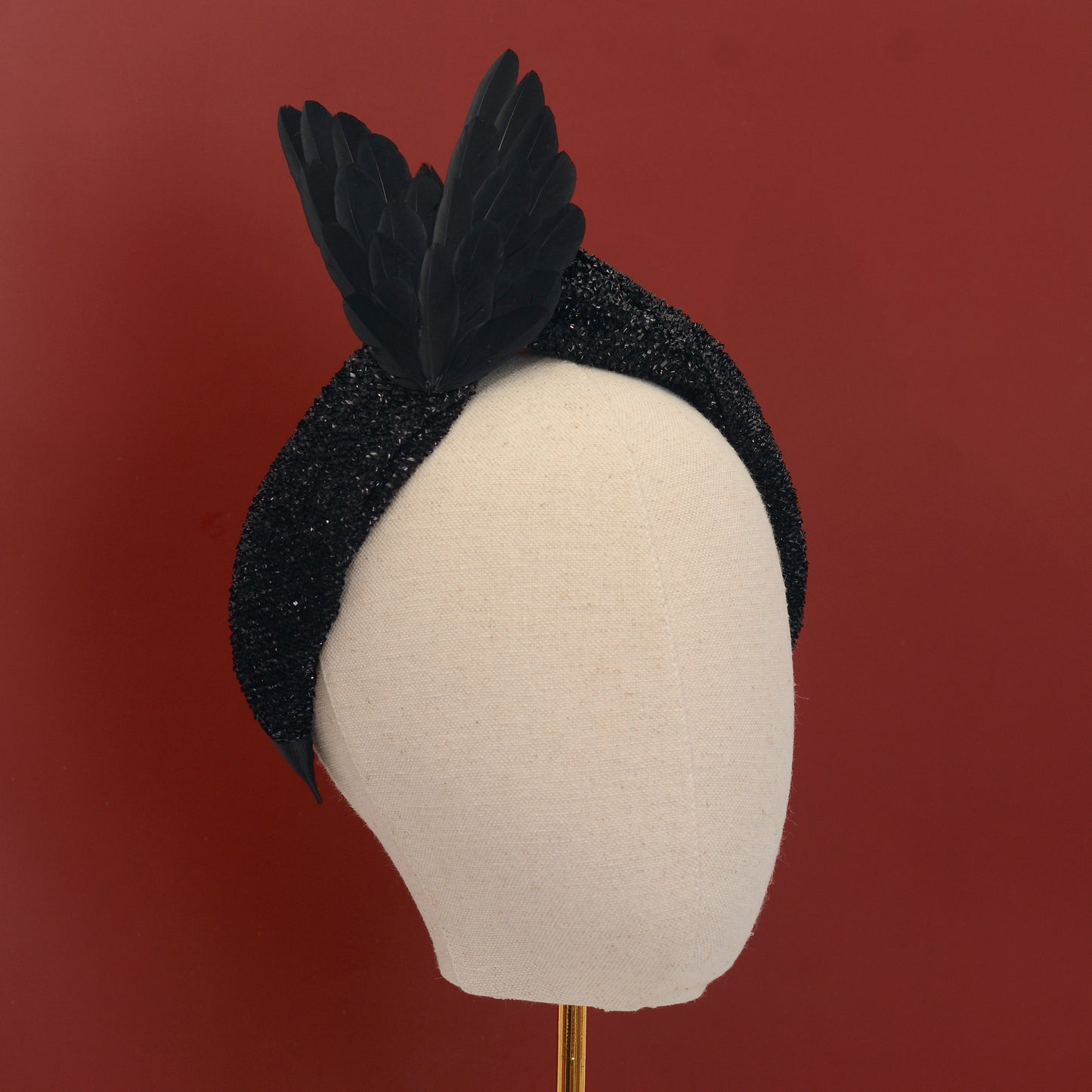 Hex - Black Bird Wing Turban Headband
