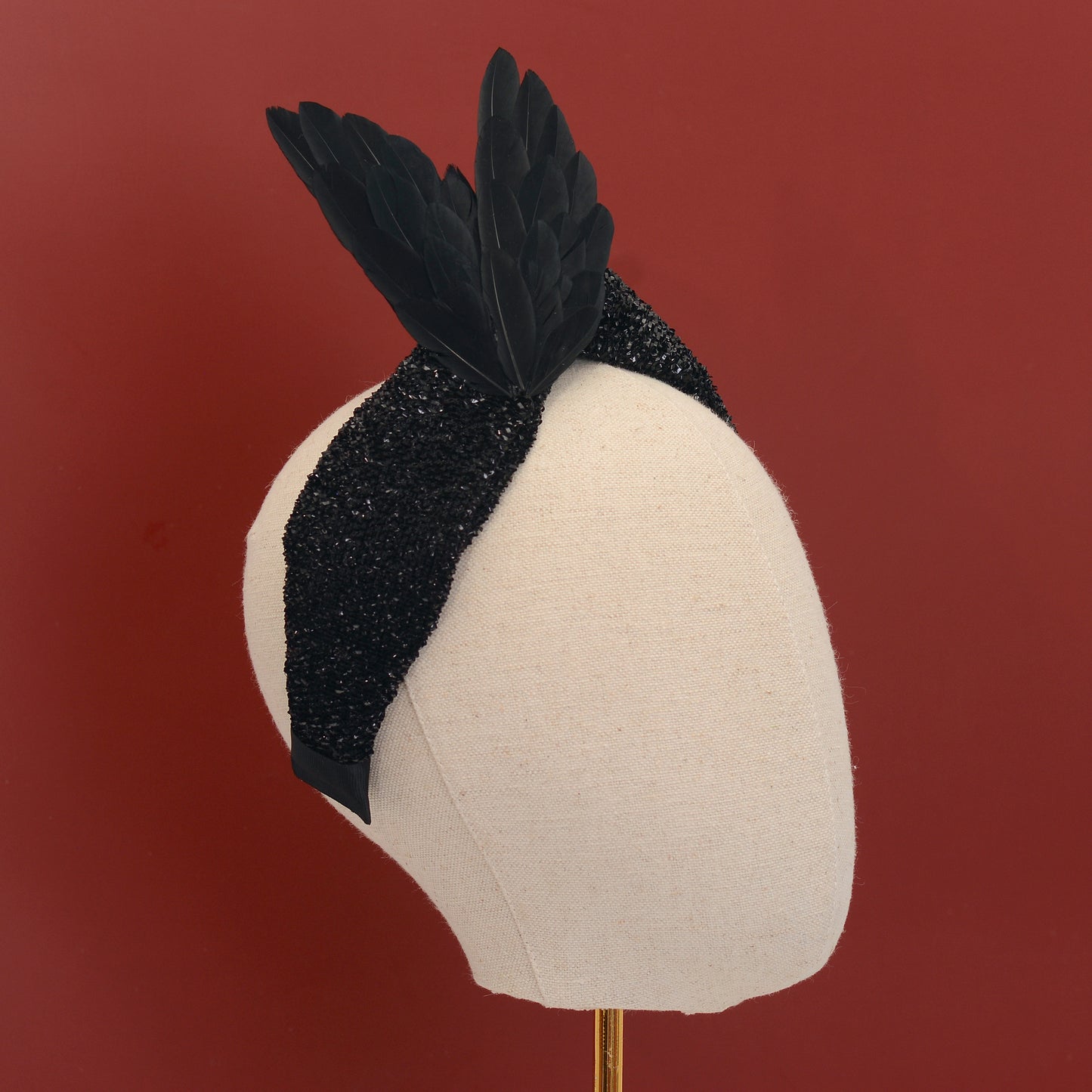 Hex - Black Bird Wing Turban Headband