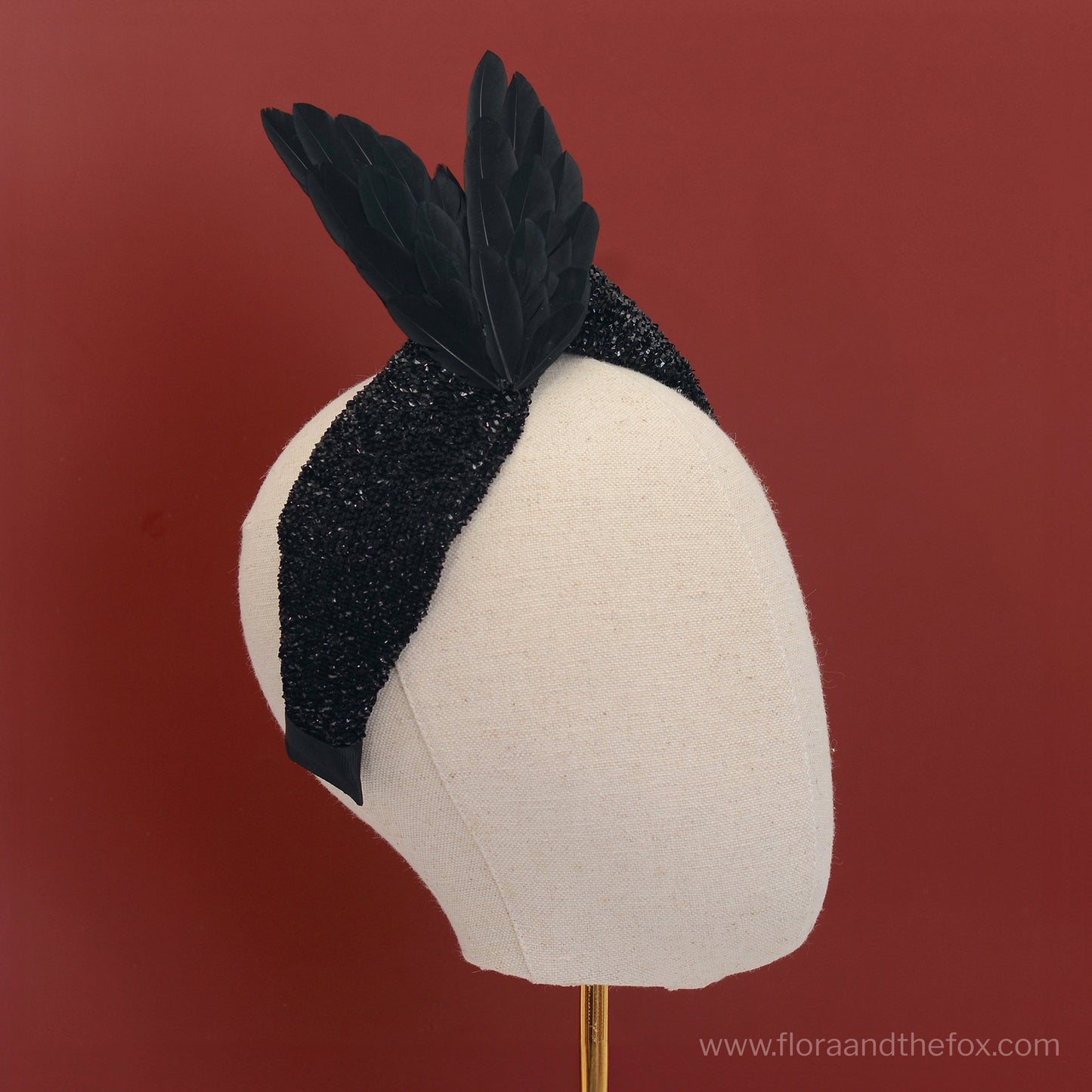 Hex - Black Bird Wing Turban Headband