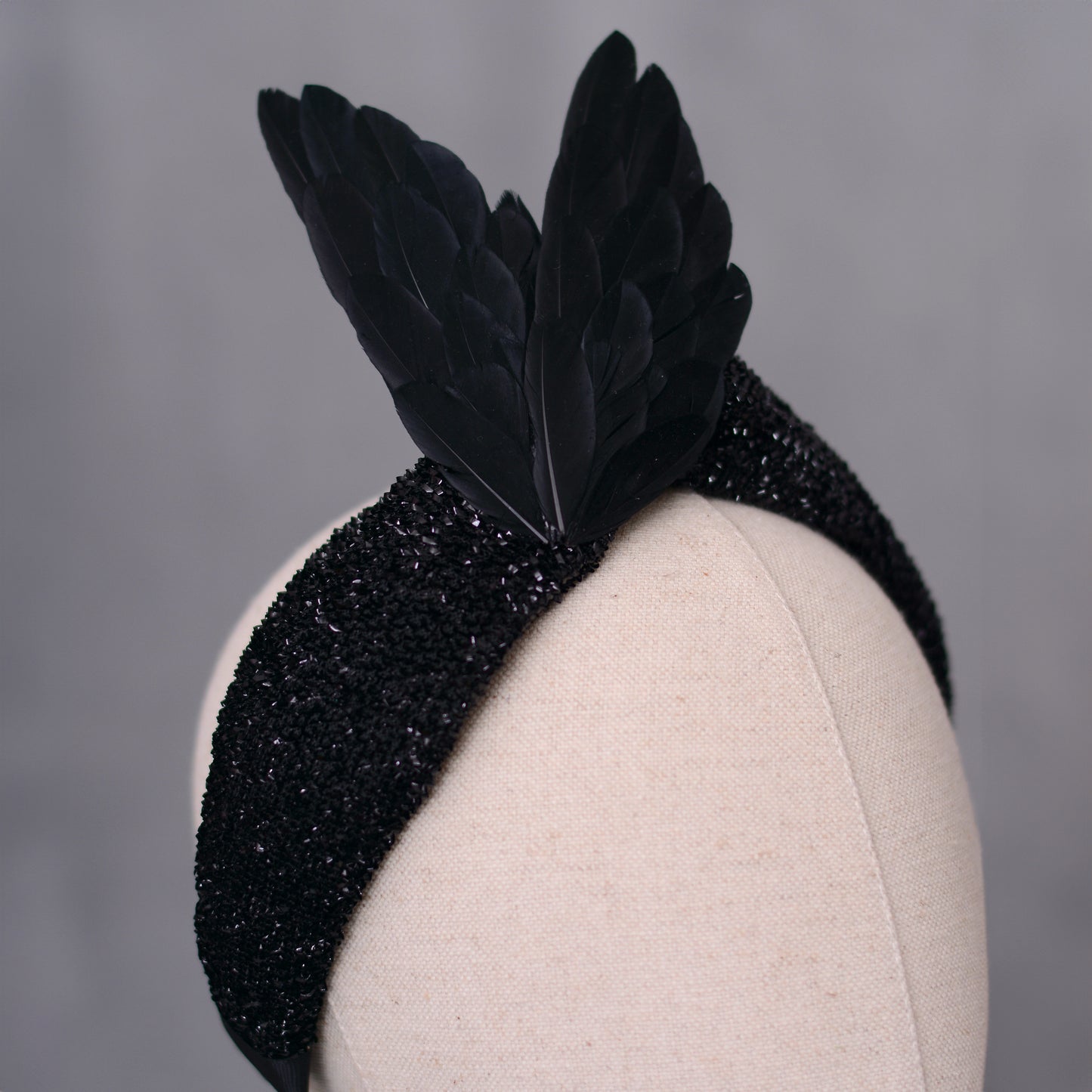Hex - Black Bird Wing Turban Headband