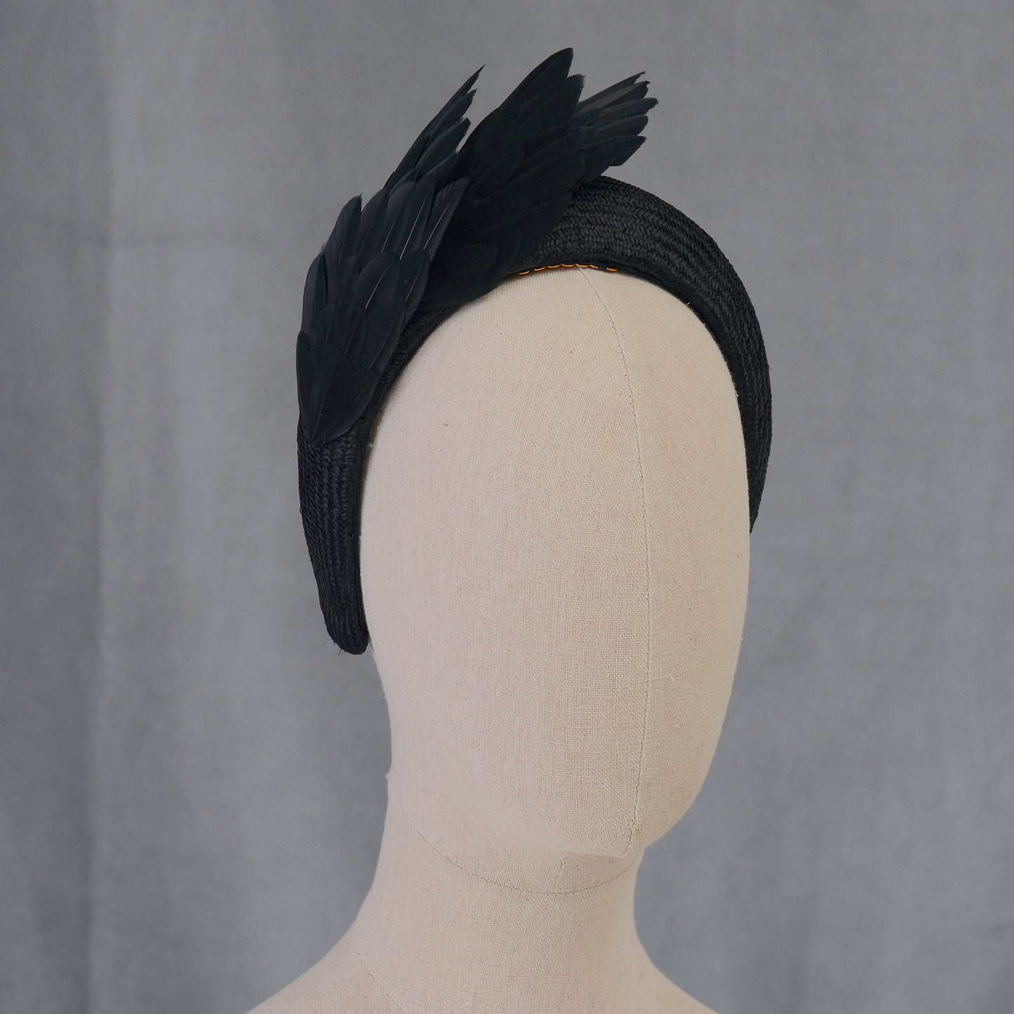 Ophelia - Black Bird Wing Headband