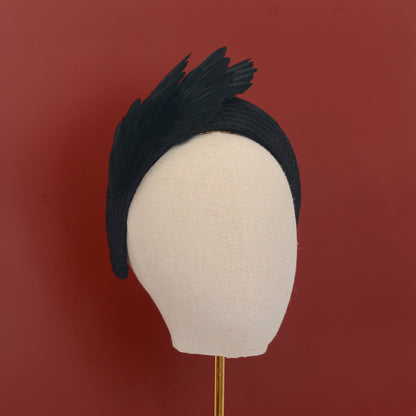 Ophelia - Black Bird Wing Headband