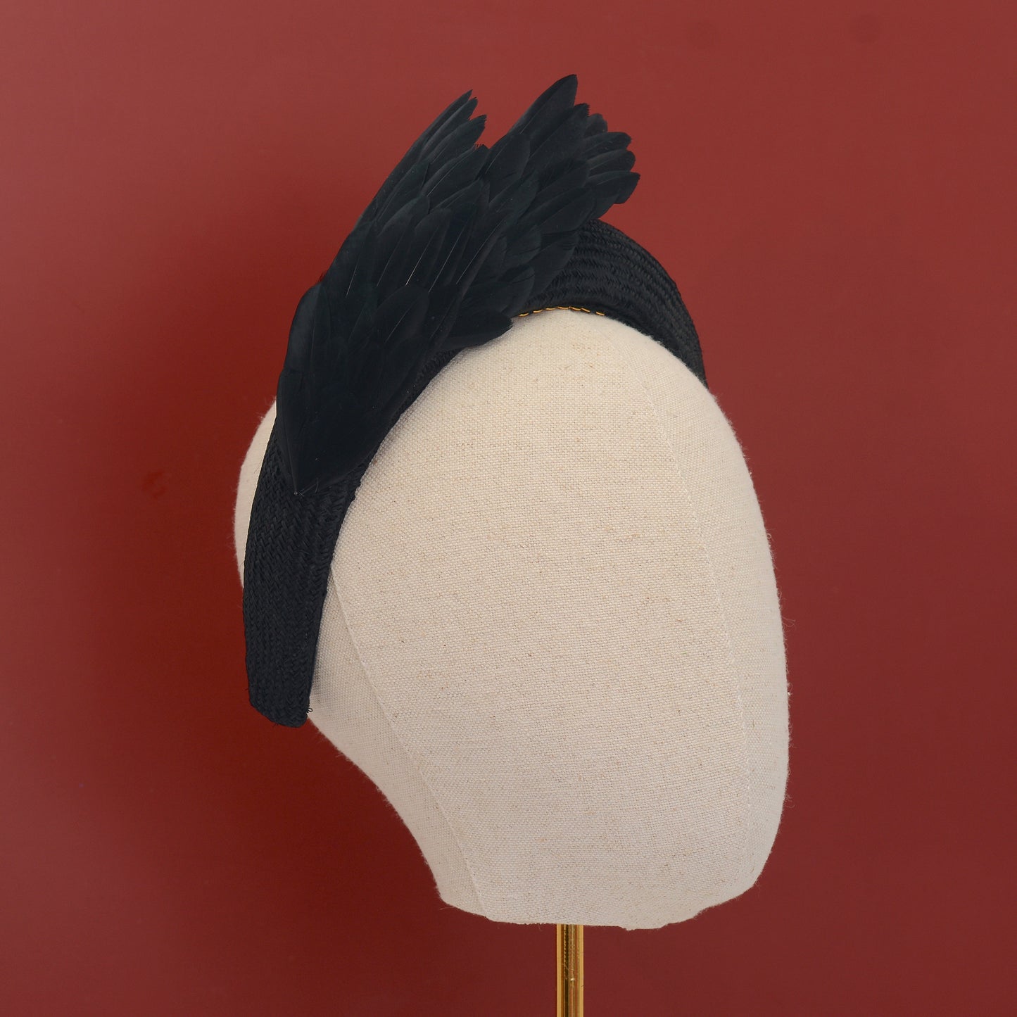 Ophelia - Black Bird Wing Headband