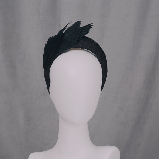 Ophelia - Black Bird Wing Headband