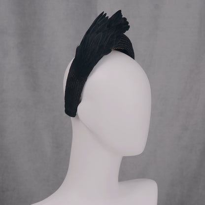 Ophelia - Black Bird Wing Headband