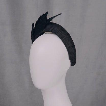 Ophelia - Black Bird Wing Headband