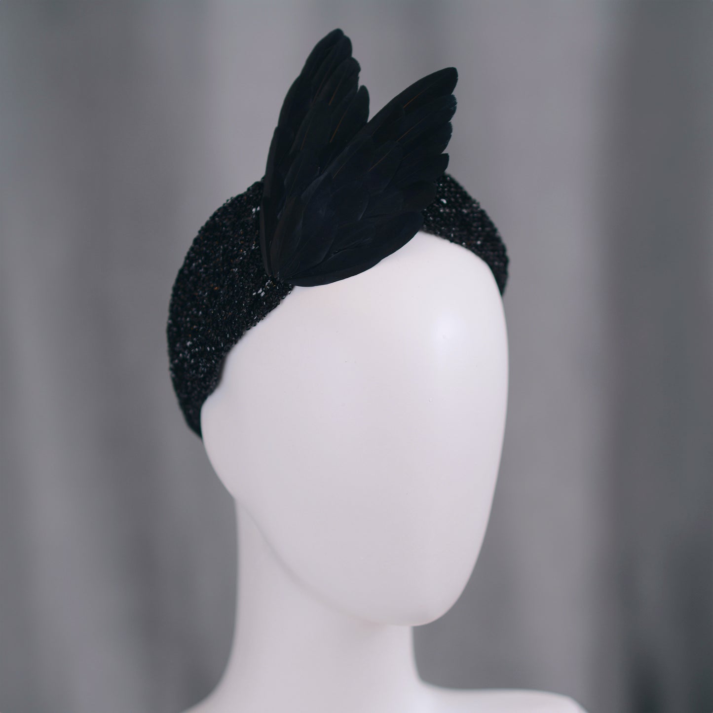 Hex - Black Bird Wing Turban Headband