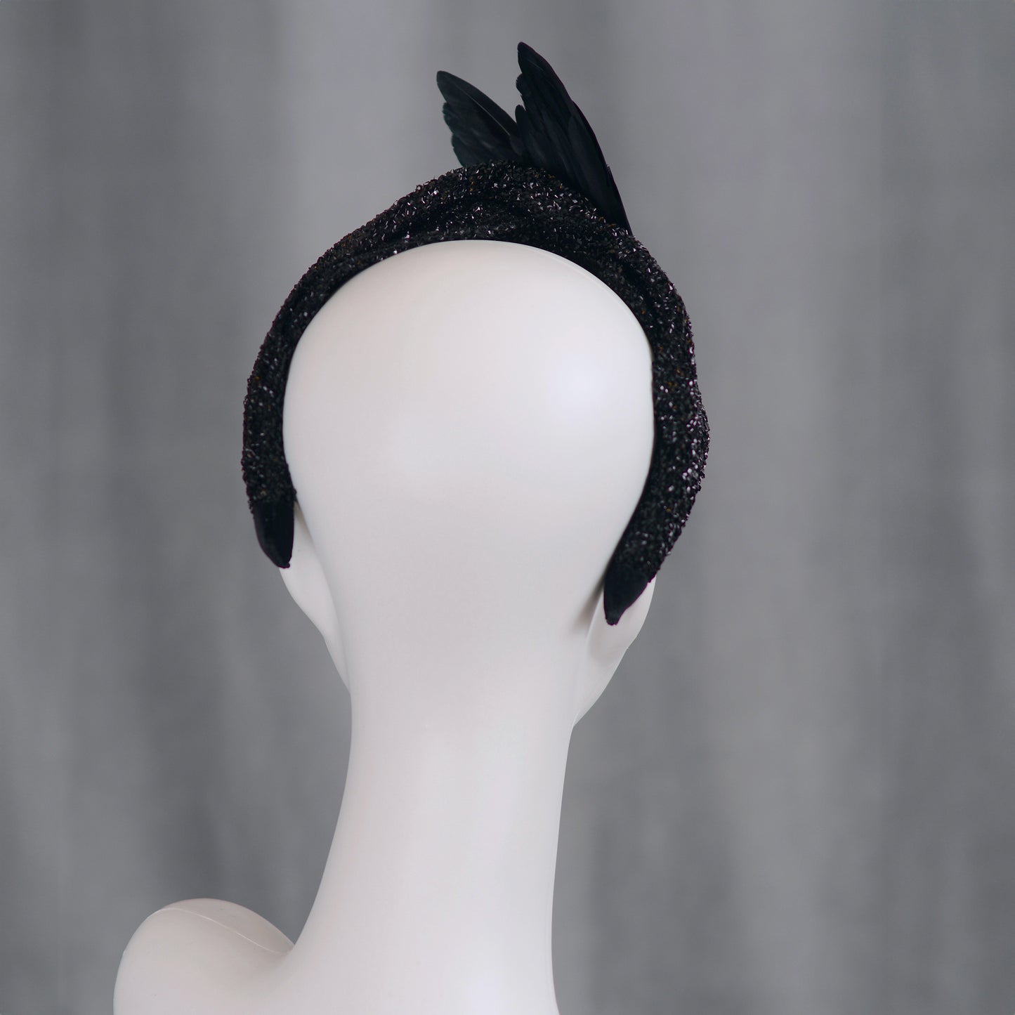 Hex - Black Bird Wing Turban Headband