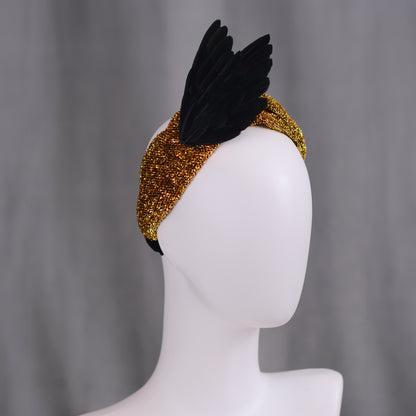 Hex - Black Bird Wing Turban Headband