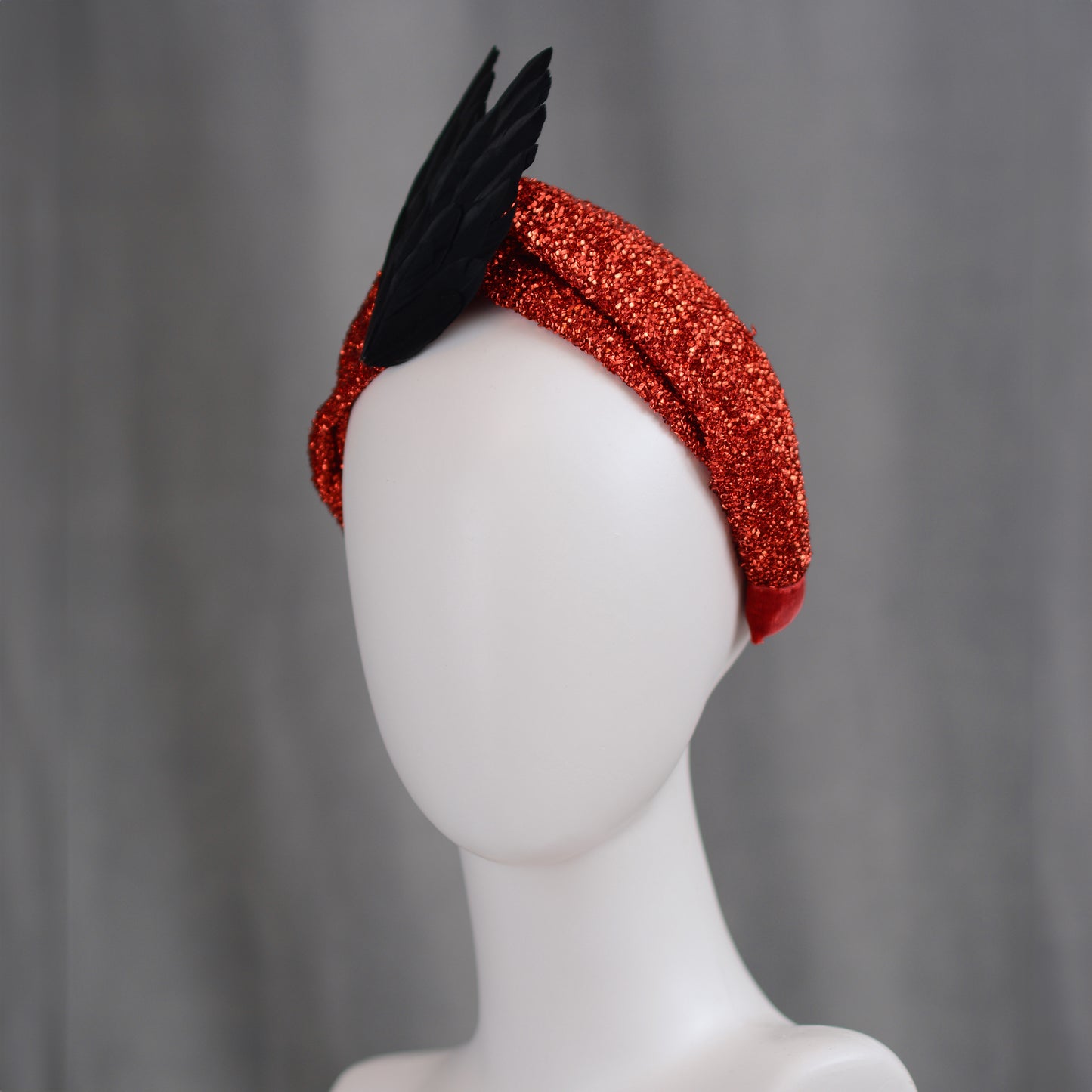 Hex - Black Bird Wing Turban Headband