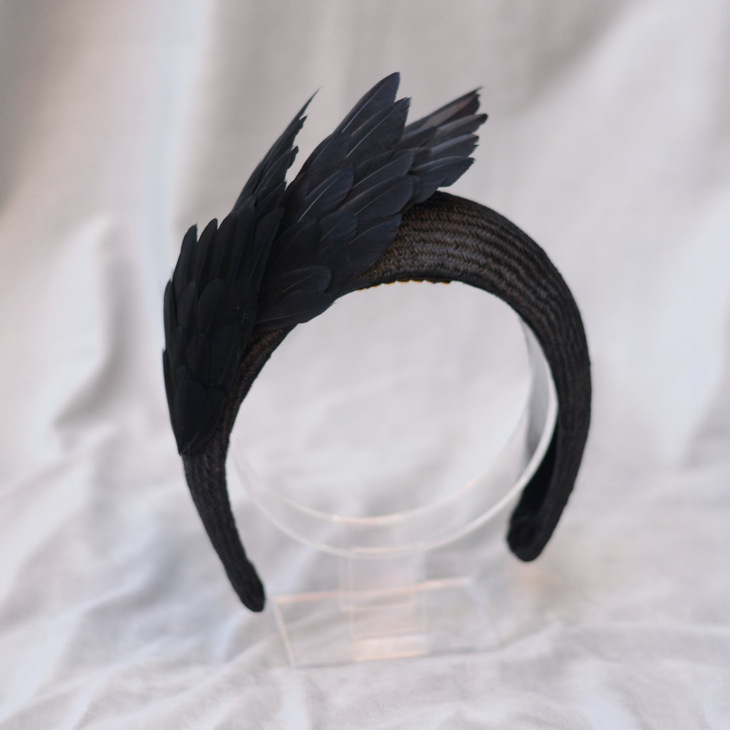 Ophelia - Black Bird Wing Headband
