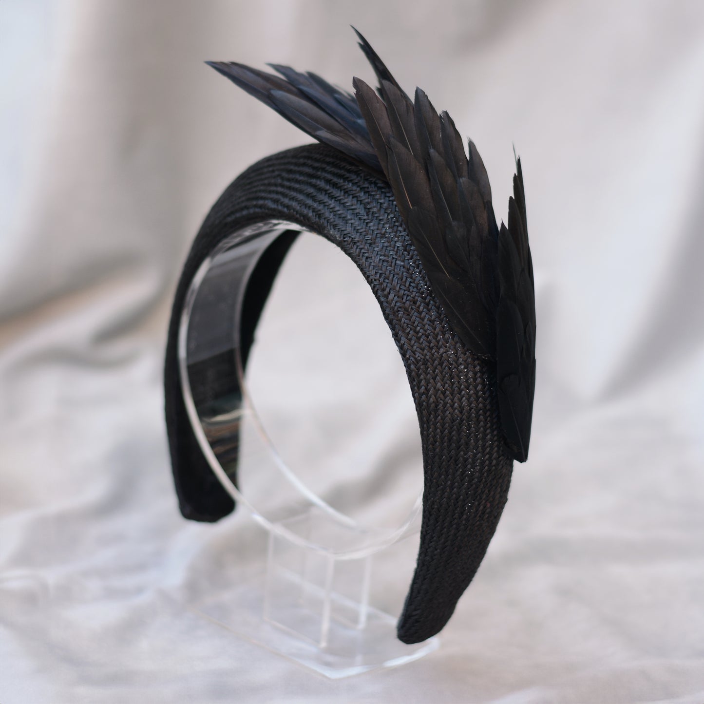 Ophelia - Black Bird Wing Headband