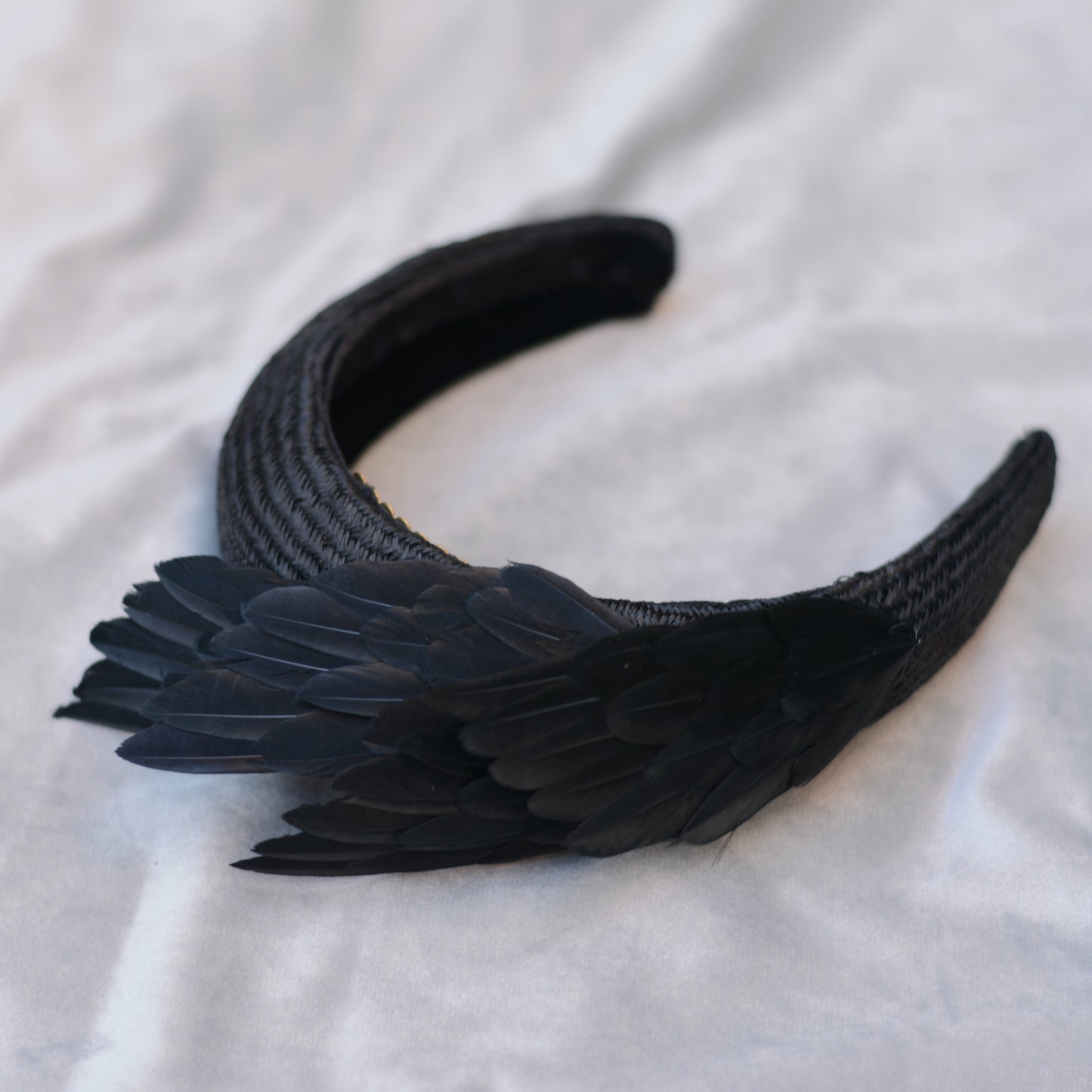 Ophelia - Black Bird Wing Headband